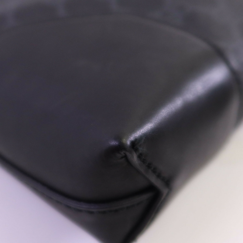 GUCCI 塗層帆布GG Supreme銀扣肩背袋-7