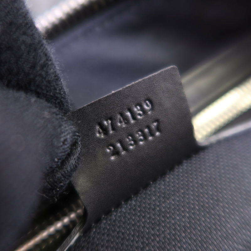 GUCCI 塗層帆布GG Supreme銀扣肩背袋-12