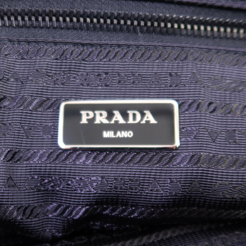 PRADA 尼龍Tote Bag銀扣肩背袋-11