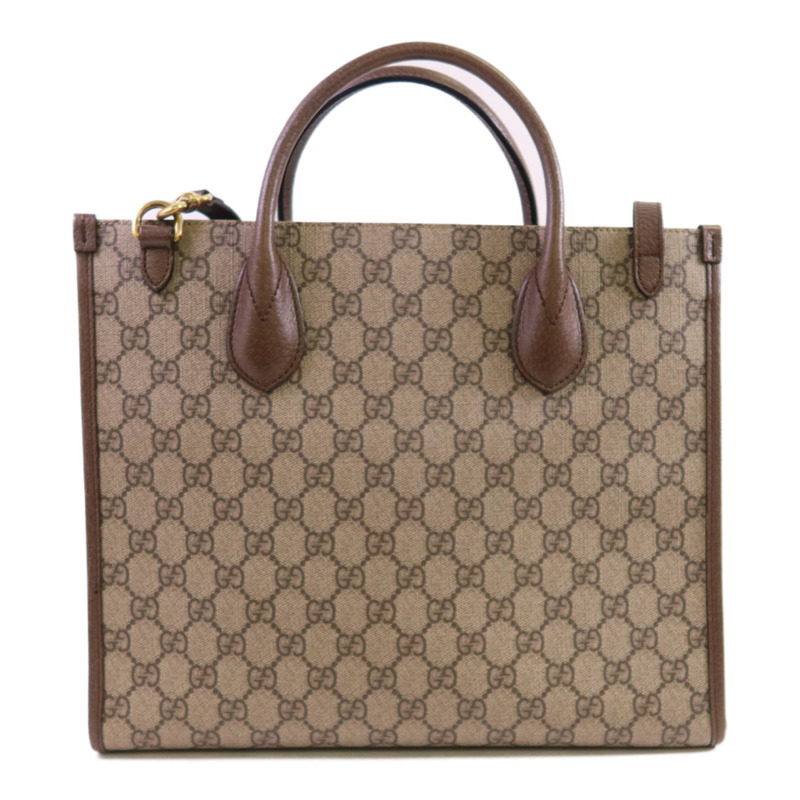 GUCCI 塗層帆布Disney GG Supreme金扣手挽肩背兩用袋-1