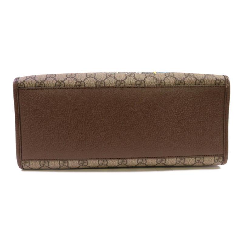 GUCCI 塗層帆布Disney GG Supreme金扣手挽肩背兩用袋-3