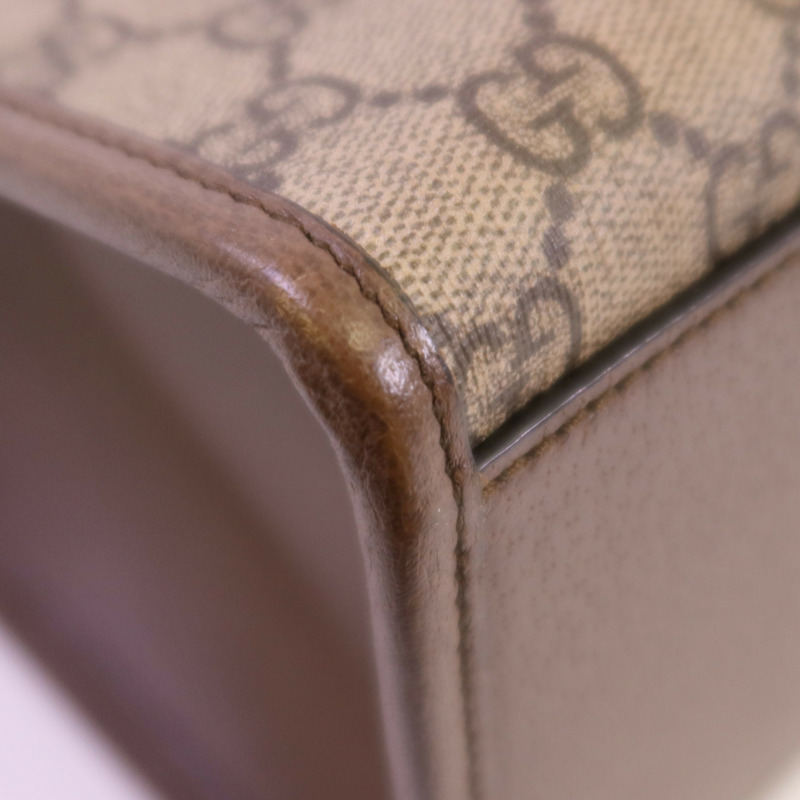 GUCCI 塗層帆布Disney GG Supreme金扣手挽肩背兩用袋-7