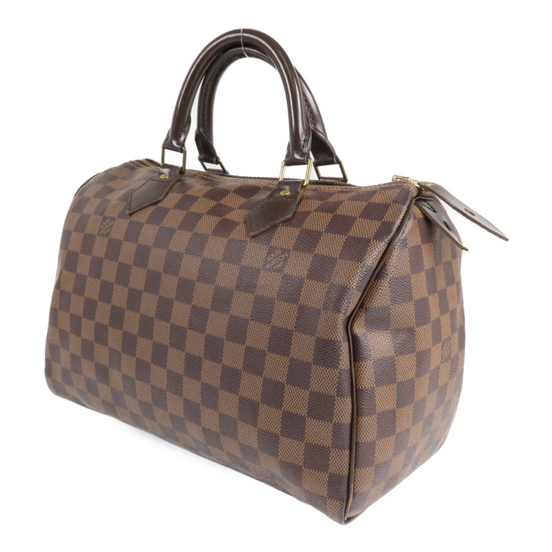 LOUIS VUITTON Damier Speedy 30金扣手挽袋-1