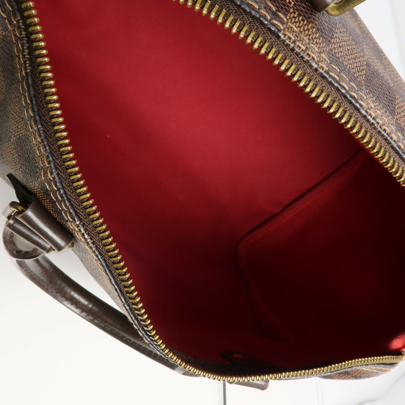 LOUIS VUITTON Damier Speedy 30金扣手挽袋-4