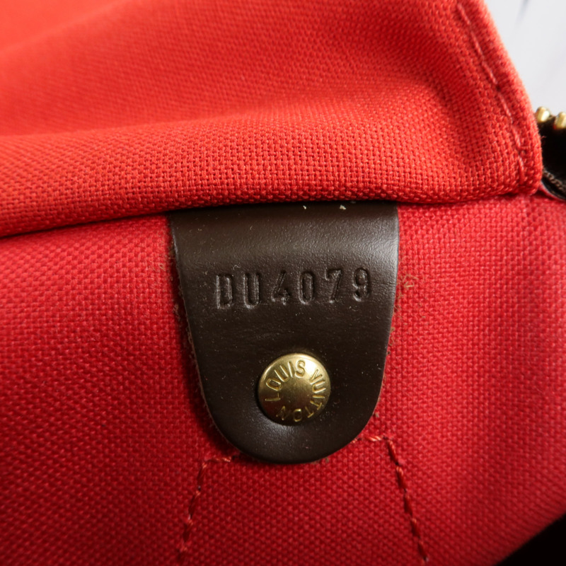 LOUIS VUITTON Damier Speedy 30金扣手挽袋-6