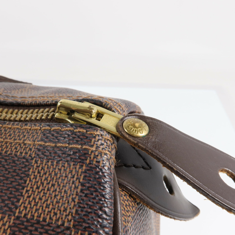 LOUIS VUITTON Damier Speedy 30金扣手挽袋-9