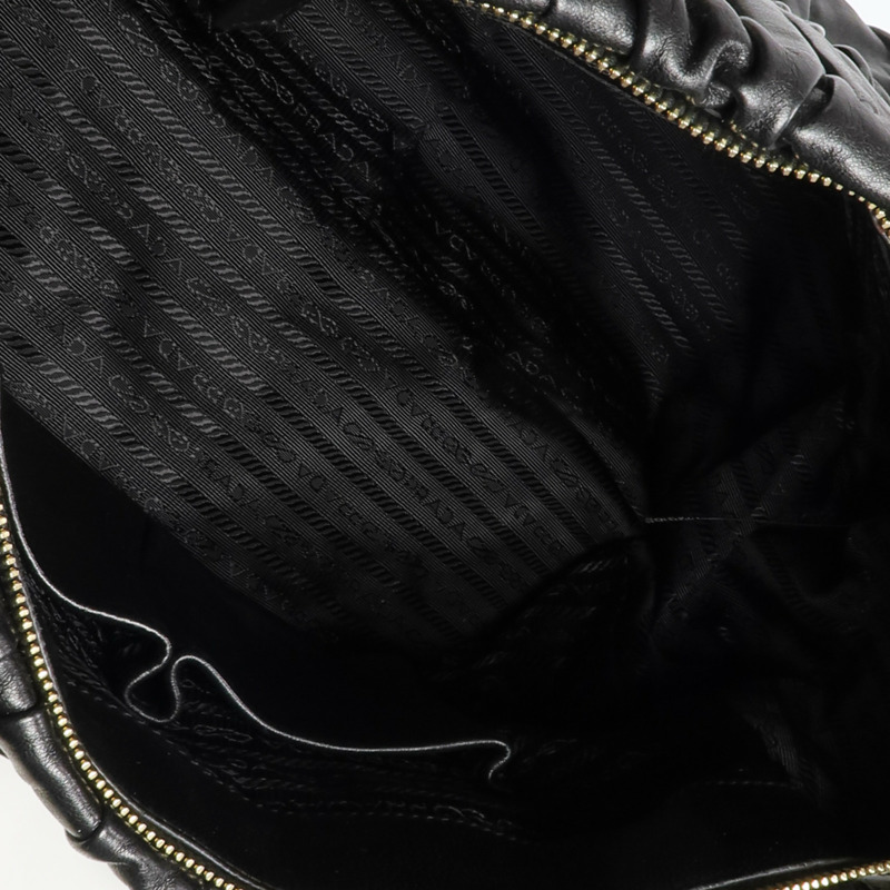 PRADA 羊皮皮革2 Way Shoulder金扣手挽肩背兩用袋-4