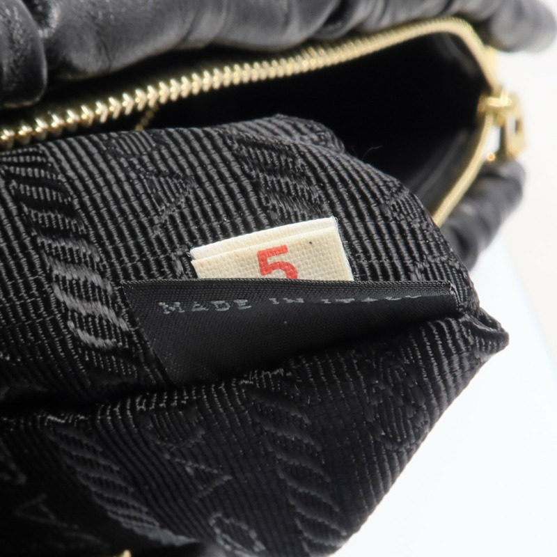 PRADA 羊皮皮革2 Way Shoulder金扣手挽肩背兩用袋-6