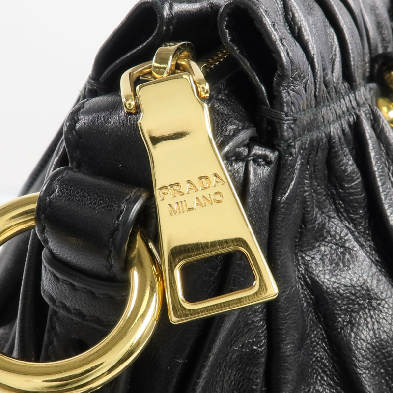 PRADA 羊皮皮革2 Way Shoulder金扣手挽肩背兩用袋-16
