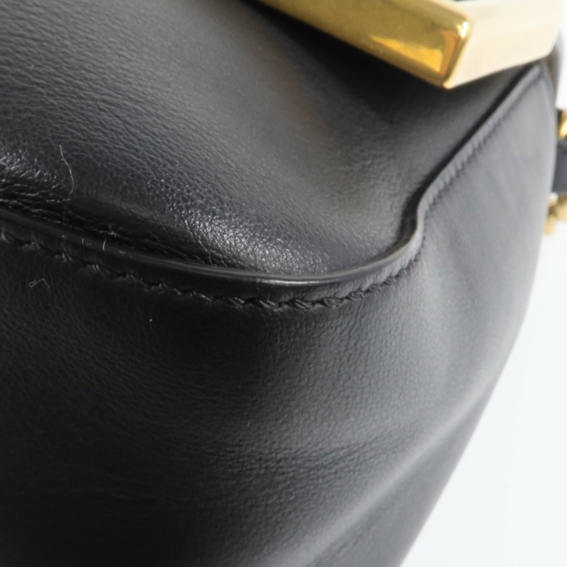 FENDI 塗層帆布/牛皮皮革Double F Shoulder Bag金扣手挽肩背兩用袋-13