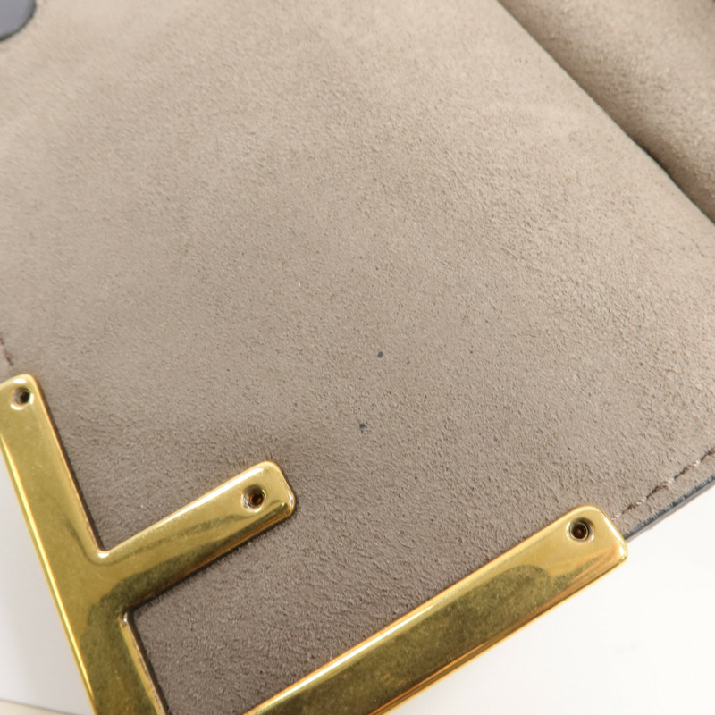 FENDI 塗層帆布/牛皮皮革Double F Shoulder Bag金扣手挽肩背兩用袋-19