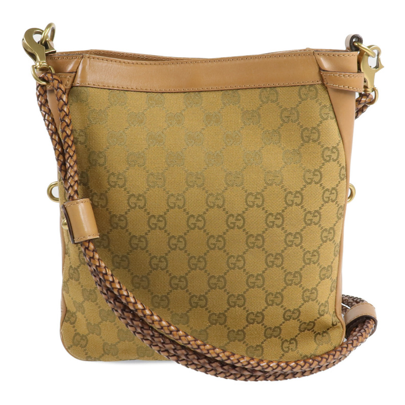 GUCCI 帆布Shoulder Bag金扣肩背袋-0