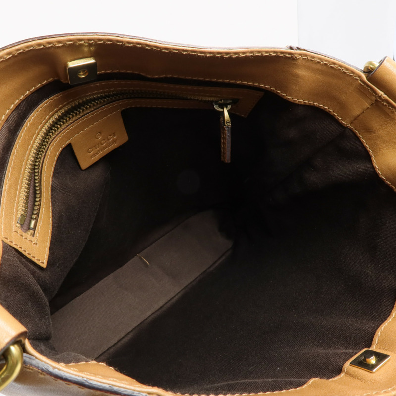 GUCCI 帆布Shoulder Bag金扣肩背袋-4