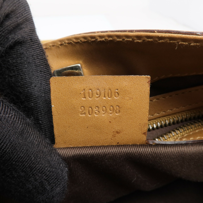 GUCCI 帆布Shoulder Bag金扣肩背袋-6