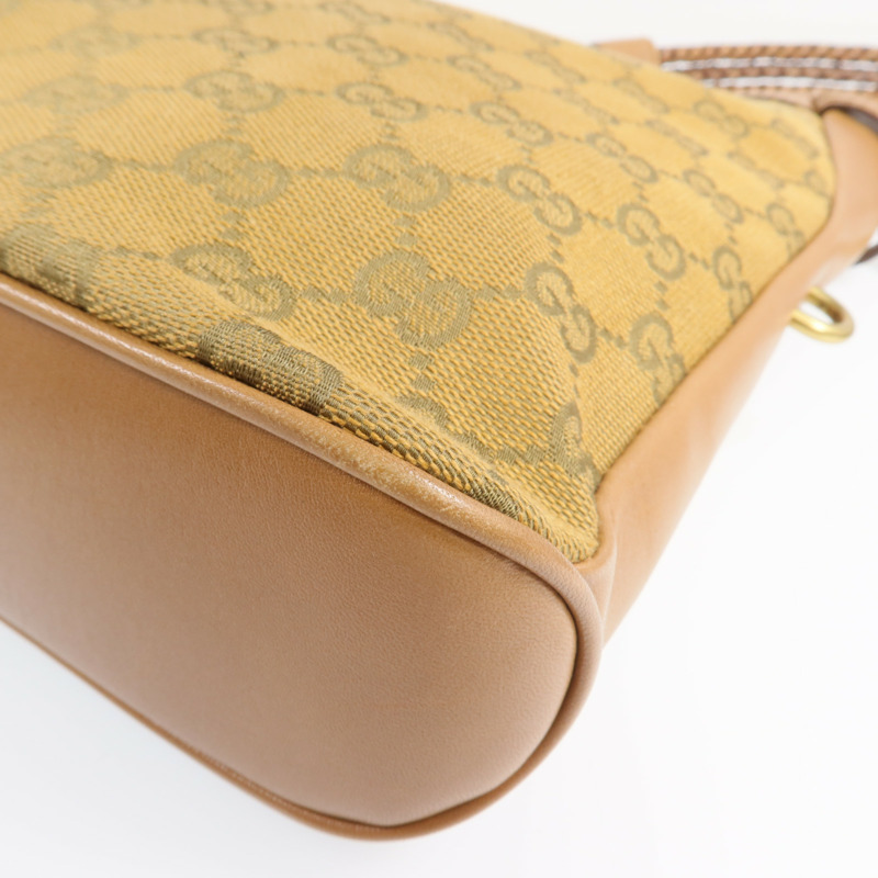 GUCCI 帆布Shoulder Bag金扣肩背袋-9