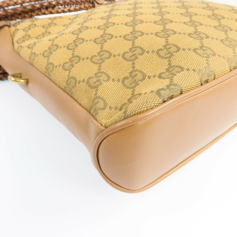 GUCCI 帆布Shoulder Bag金扣肩背袋-12