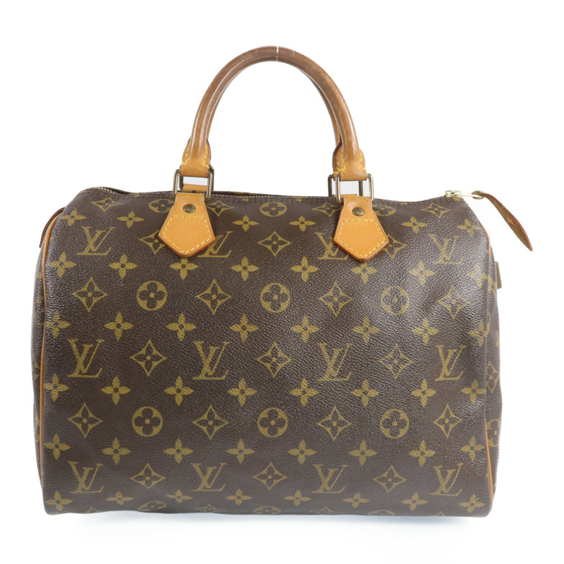 LOUIS VUITTON Monogram Speedy 30金扣手挽袋-0