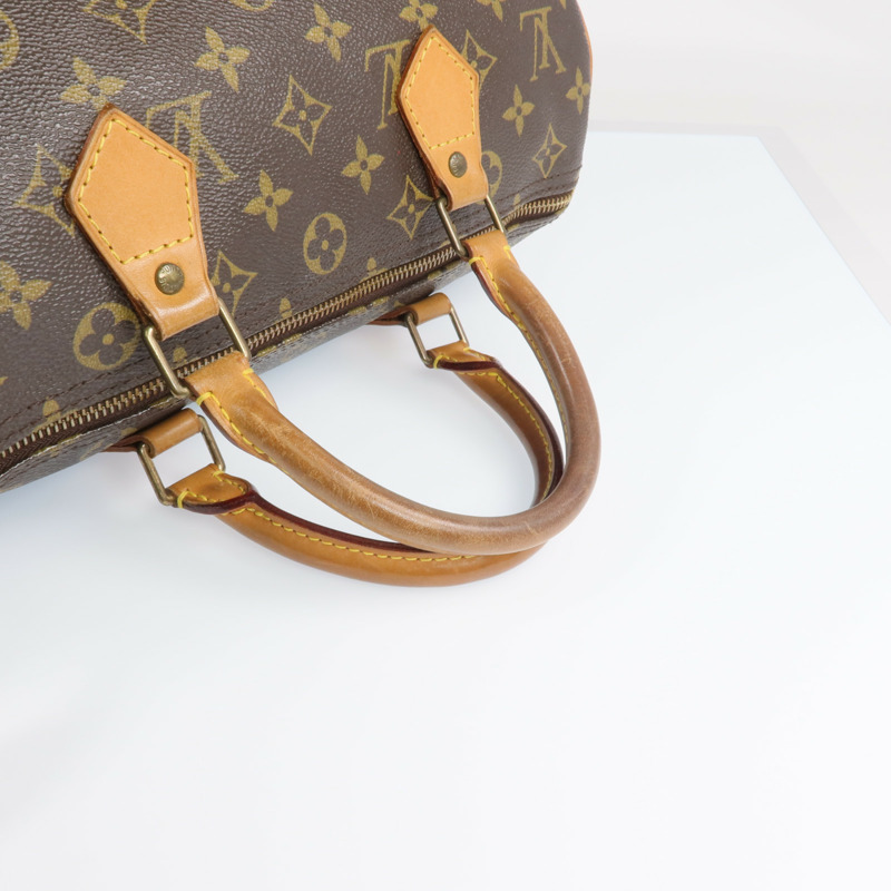 LOUIS VUITTON Monogram Speedy 30金扣手挽袋-7