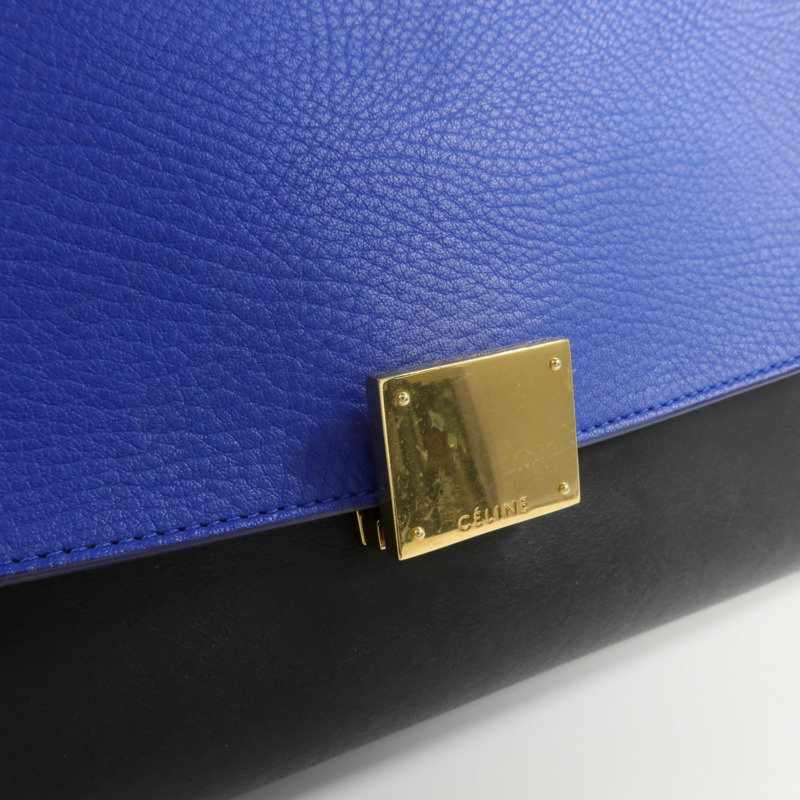 CELINE 牛皮皮革Trapeze金扣手挽肩背兩用袋-6