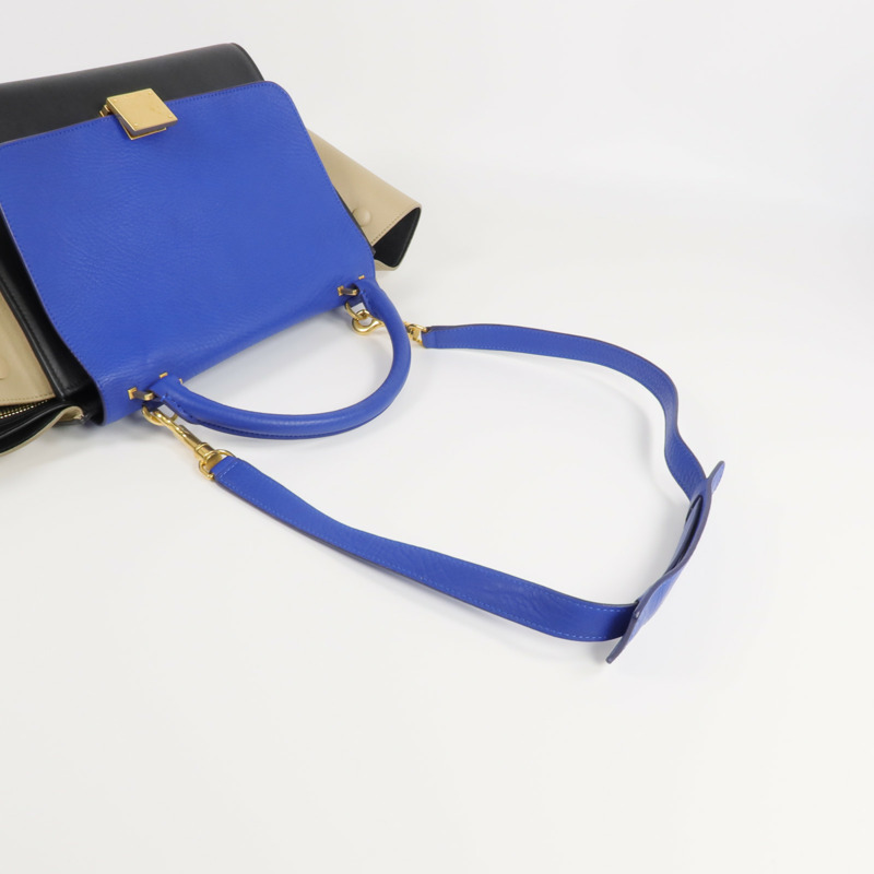 CELINE 牛皮皮革Trapeze金扣手挽肩背兩用袋-7