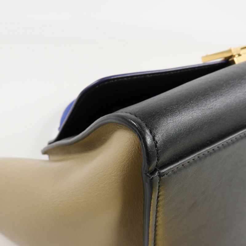 CELINE 牛皮皮革Trapeze金扣手挽肩背兩用袋-10