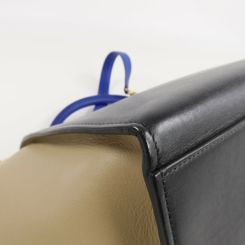 CELINE 牛皮皮革Trapeze金扣手挽肩背兩用袋-12
