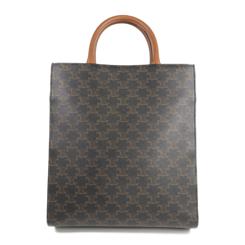 CELINE 塗層帆布Triomphe Cabas Vertical金扣手挽肩背兩用袋-2