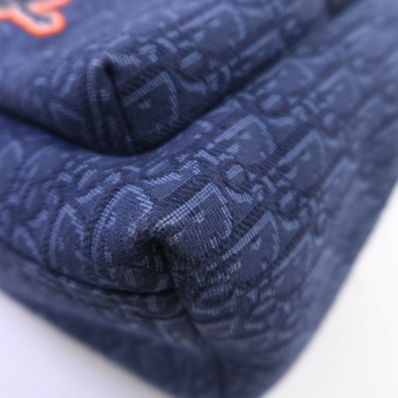 Dior Obriqur帆布/牛皮皮革Dior X Kaws Rider 2.0 Zipped Backpack銀扣背包-6