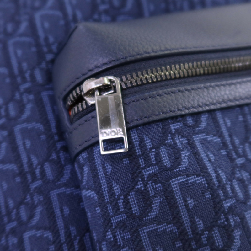 Dior Obriqur帆布/牛皮皮革Dior X Kaws Rider 2.0 Zipped Backpack銀扣背包-10