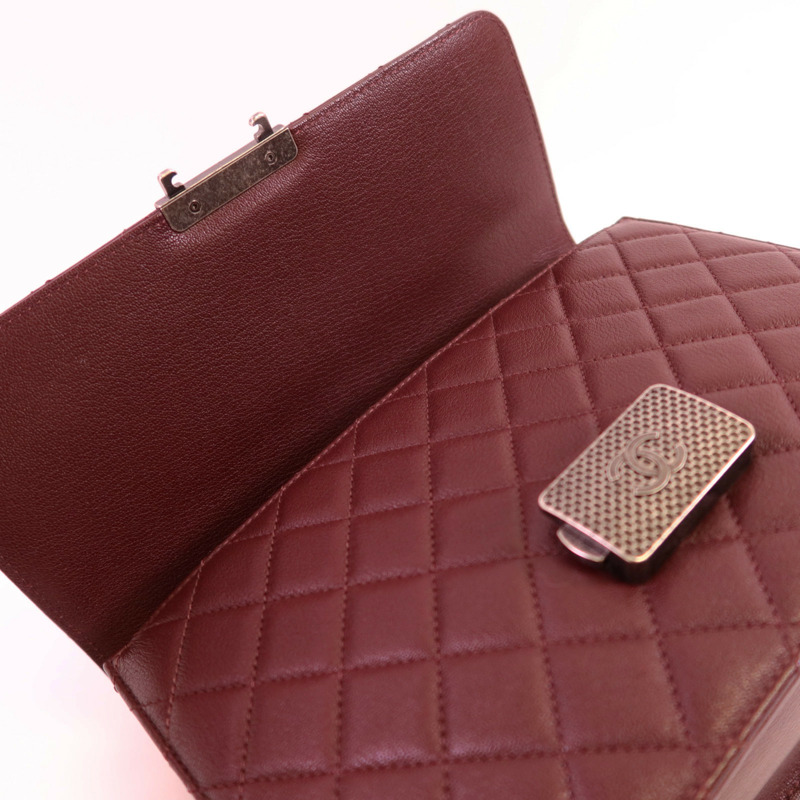 CHANEL 牛皮皮革CC University Flap Bag銀扣鏈帶手挽肩背兩用袋-10