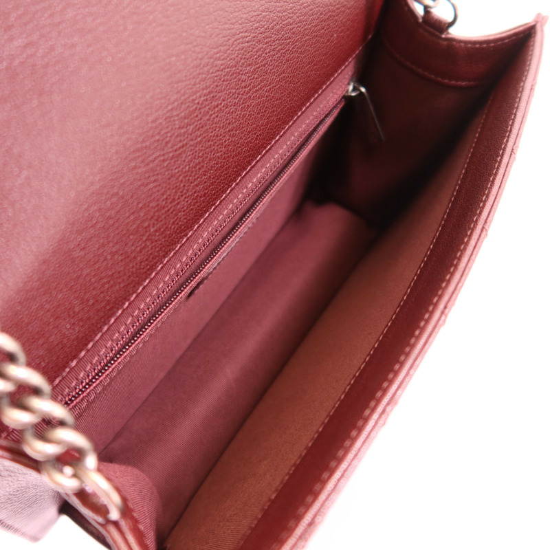 CHANEL 牛皮皮革CC University Flap Bag銀扣鏈帶手挽肩背兩用袋-11