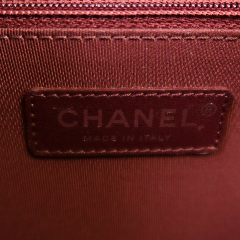 CHANEL 牛皮皮革CC University Flap Bag銀扣鏈帶手挽肩背兩用袋-12