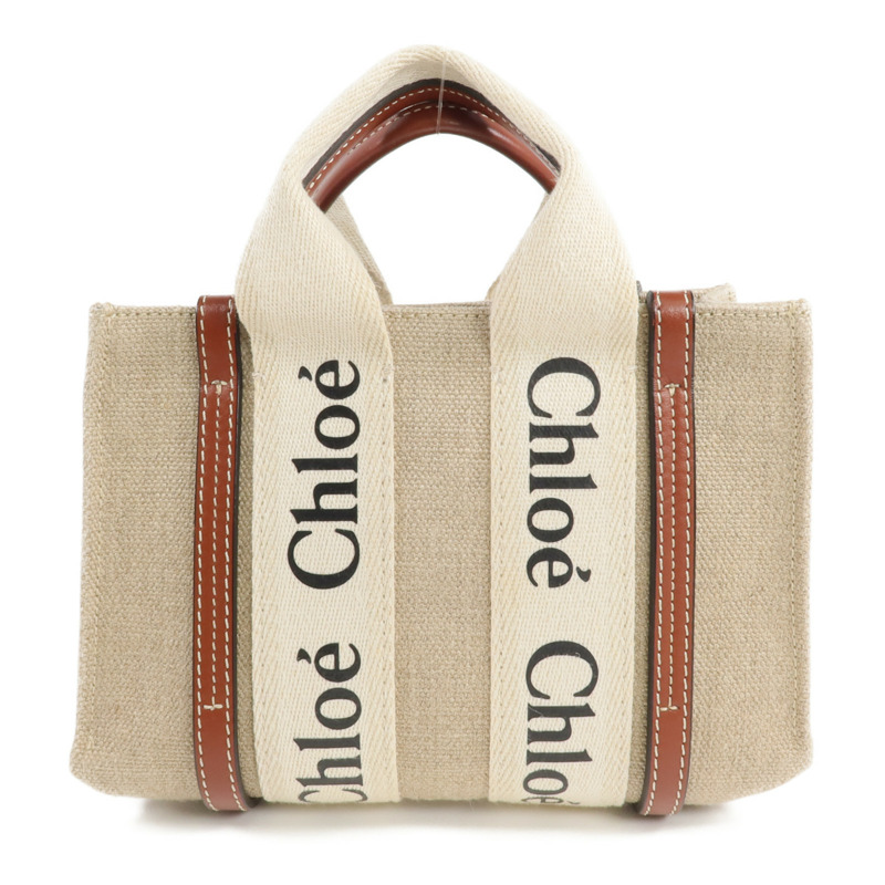 Chloe 帆布Mini Woody手挽肩背兩用袋-2