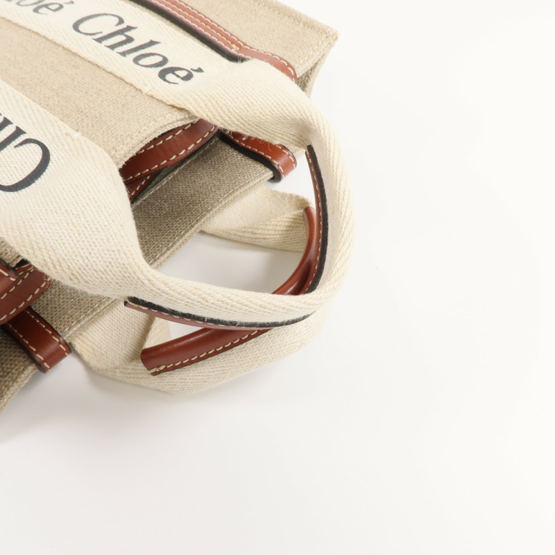 Chloe 帆布Mini Woody手挽肩背兩用袋-9
