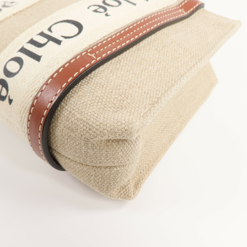 Chloe 帆布Mini Woody手挽肩背兩用袋-11