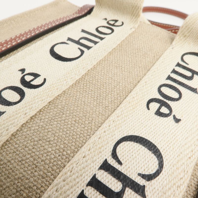 Chloe 帆布Mini Woody手挽肩背兩用袋-16