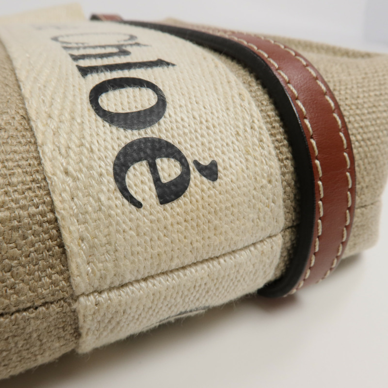 Chloe 帆布Mini Woody手挽肩背兩用袋-17