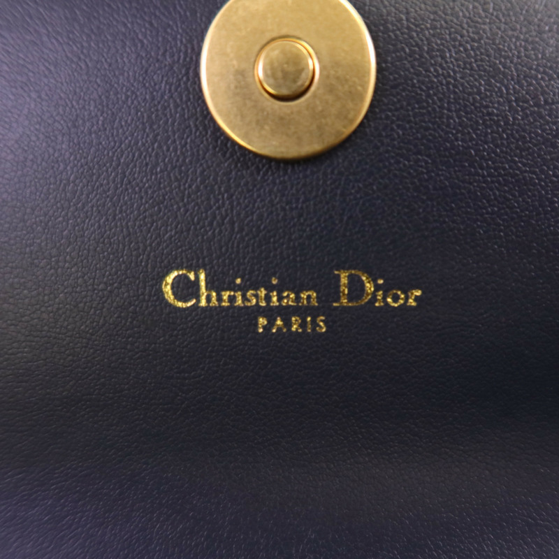 Dior Obriqur牛仔布Medium Saddle Pouch With Chain金扣鏈帶肩背袋-13