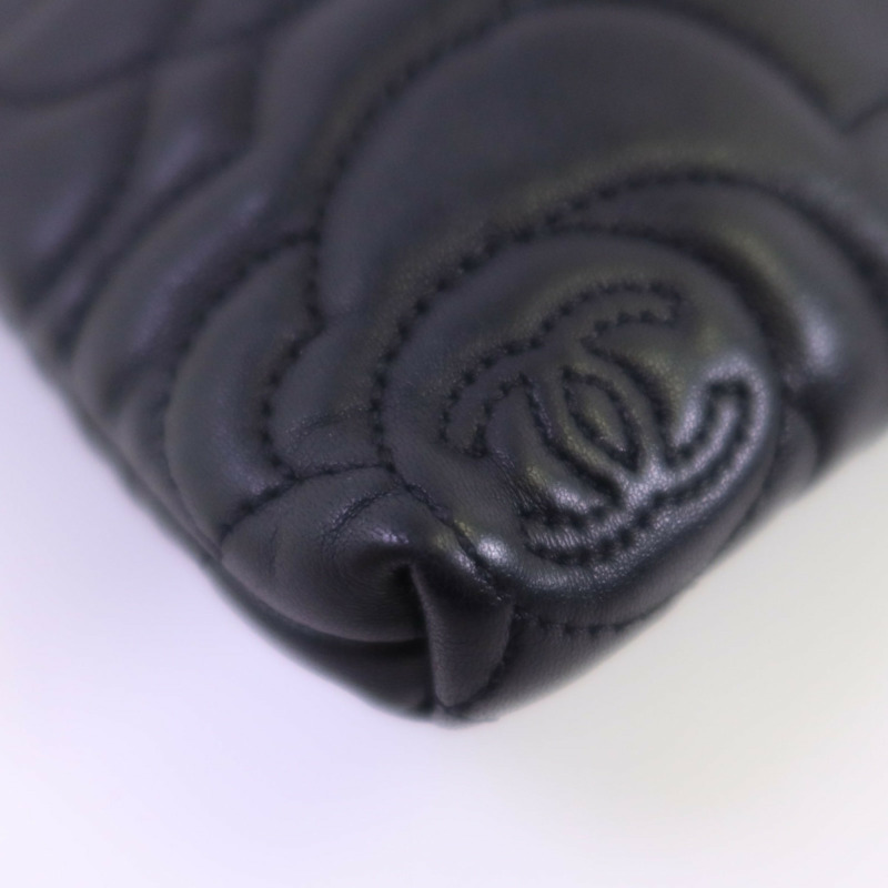 CHANEL 羊皮皮革Chain Shoulder銀扣鏈帶肩背袋-5