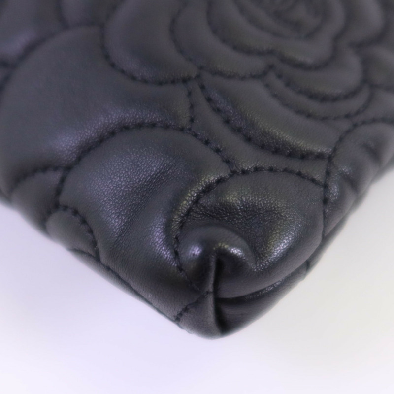 CHANEL 羊皮皮革Chain Shoulder銀扣鏈帶肩背袋-8