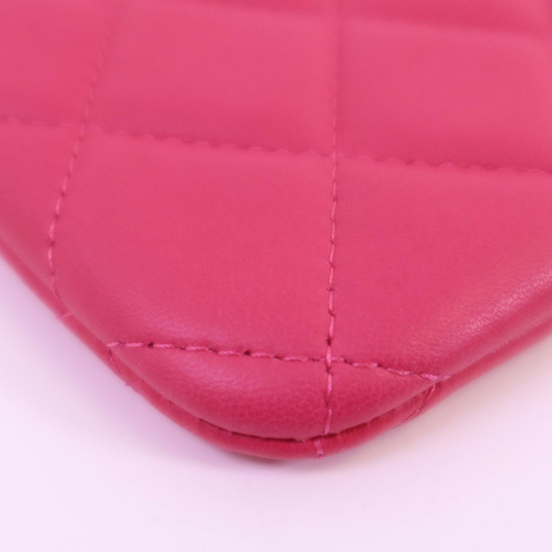 CHANEL 羊皮皮革Clutch Bag銀扣手拿包-4