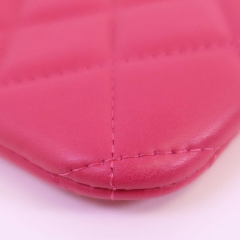 CHANEL 羊皮皮革Clutch Bag銀扣手拿包-5