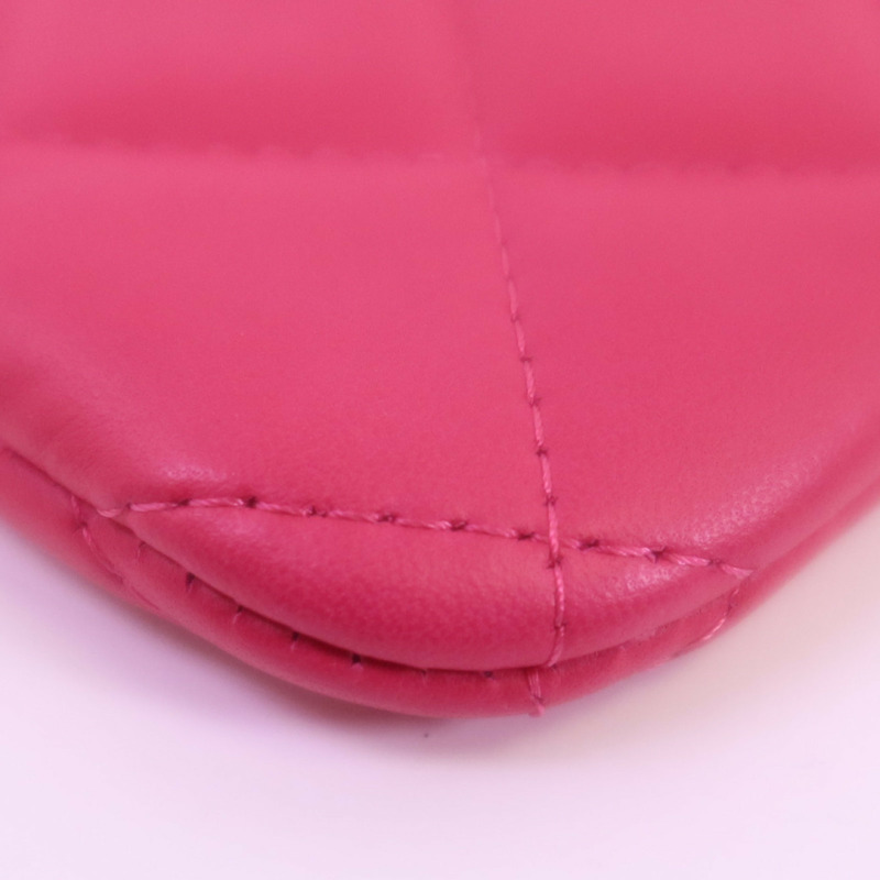 CHANEL 羊皮皮革Clutch Bag銀扣手拿包-6