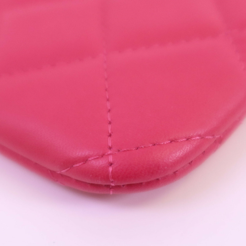 CHANEL 羊皮皮革Clutch Bag銀扣手拿包-7