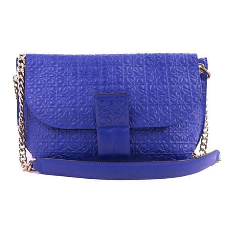 LOEWE 牛皮皮革Chain Shoulder金扣鏈帶肩背袋