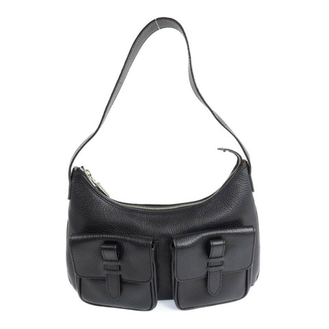 BURBERRY 牛皮皮革Shoulder Bag銀扣肩背袋