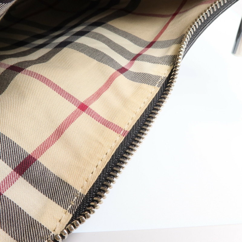 BURBERRY 牛皮皮革Shoulder Bag銀扣肩背袋-14