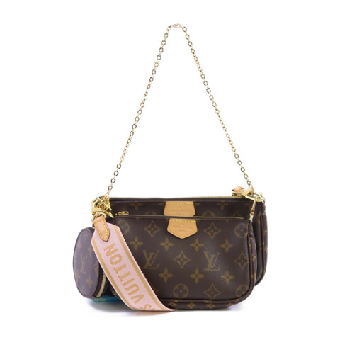 LOUIS VUITTON Monogram Multi Pochette Accessoires金扣手挽肩背兩用袋
