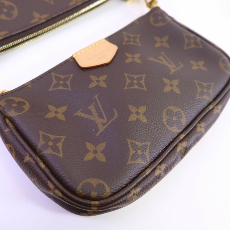 LOUIS VUITTON Monogram Multi Pochette Accessoires金扣手挽肩背兩用袋-13