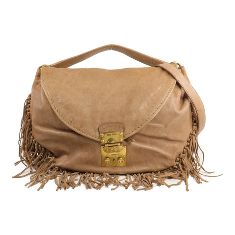 Miu Miu 牛皮皮革2 Way Shoulder金扣手挽肩背兩用袋